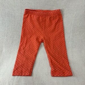 GAP Kids Polka Dot Crop Leggings, Coral, Orange Capris